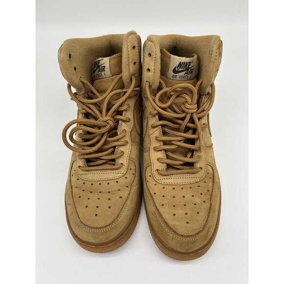 Nike Air Force 1 High 'Flax' Wheat Brown 922066-203 Boy’s 7Y - Picture 2 of 16